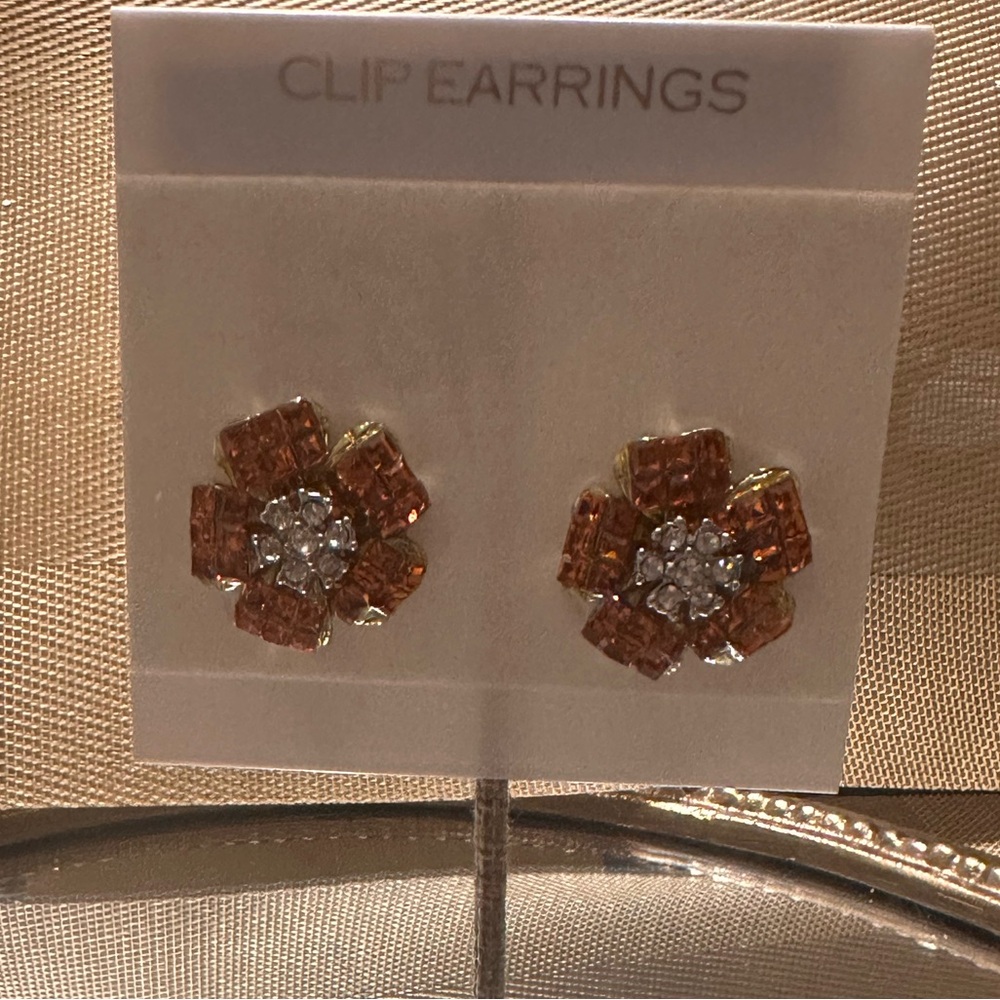 Elegant Gold and Silver Floral Earrings